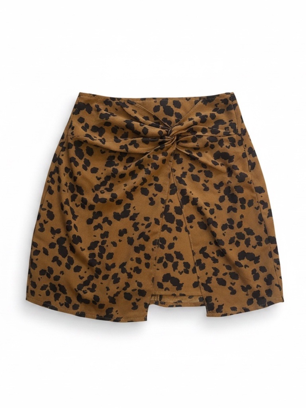 Blue Rain x Francesca’s Leopard Print Twist Front Mini Skirt XS